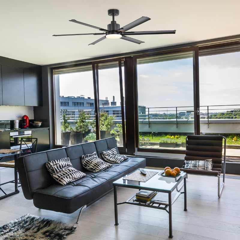 ΑΝΕΜΙΣΤΗΡΑΣ ΟΡΟΦΗΣ DIMMABLE DC45W Φ165 6 ΜΑΥΡΑ ΠΤΕΡΥΓΙΑ ΑΛΟΥΜΙΝΙΟΥ ΜΕ ΤΗΛΕΧΕΙΡΙΣΤΗΡΙΟ ΑΝΑΡΤ: 15&25ΕΚ