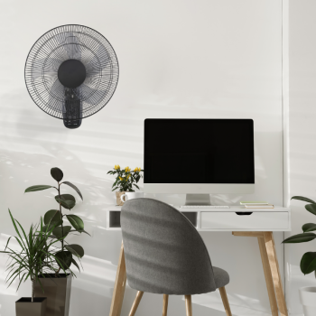 ΑΝΕΜΙΣΤΗΡΑΣ ΕΠΙΤΟΙΧΟΣ, ΜΑΥΡΟΣ , 5 ΔΙΑΦΑΝΑ ΠΤΕΡΥΓΙΑ, ΤΗΛΕΧΕΙΡΙΣΤΗΡΙΟ, ΧΡΟΝΟΔΙΑΚΟΠΤΗΣ, Φ45, AC 50W