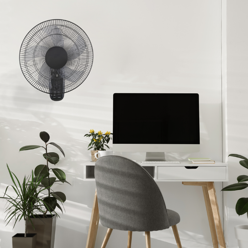 ΑΝΕΜΙΣΤΗΡΑΣ ΕΠΙΤΟΙΧΟΣ, ΜΑΥΡΟΣ , 5 ΔΙΑΦΑΝΑ ΠΤΕΡΥΓΙΑ, ΤΗΛΕΧΕΙΡΙΣΤΗΡΙΟ, ΧΡΟΝΟΔΙΑΚΟΠΤΗΣ, Φ45, AC 50W