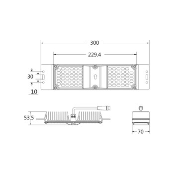 ^LED MODULE 60W 4.000K 6.600LM 90˚ 50.000HRS IP66 230V AC