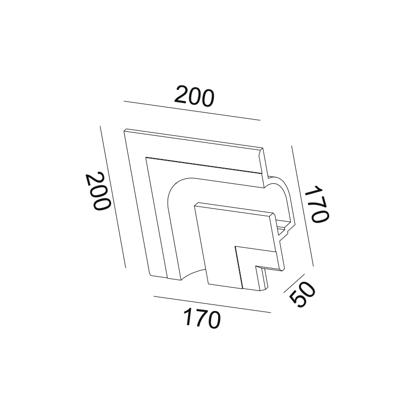 ^ΓΥΨΙΝΟ TRIMLESS ΦΩΤΙΣΤΙΚΟ ANDIE ΑΡΙΣΤΕΡΗ ΓΩΝΙΑ 20x20x5CM ^ΓΥΨΙΝΟ TRIMLESS ΦΩΤΙΣΤΙΚΟ ANDIE ΑΡΙΣΤΕΡΗ ΓΩΝΙΑ 20x20x5CM