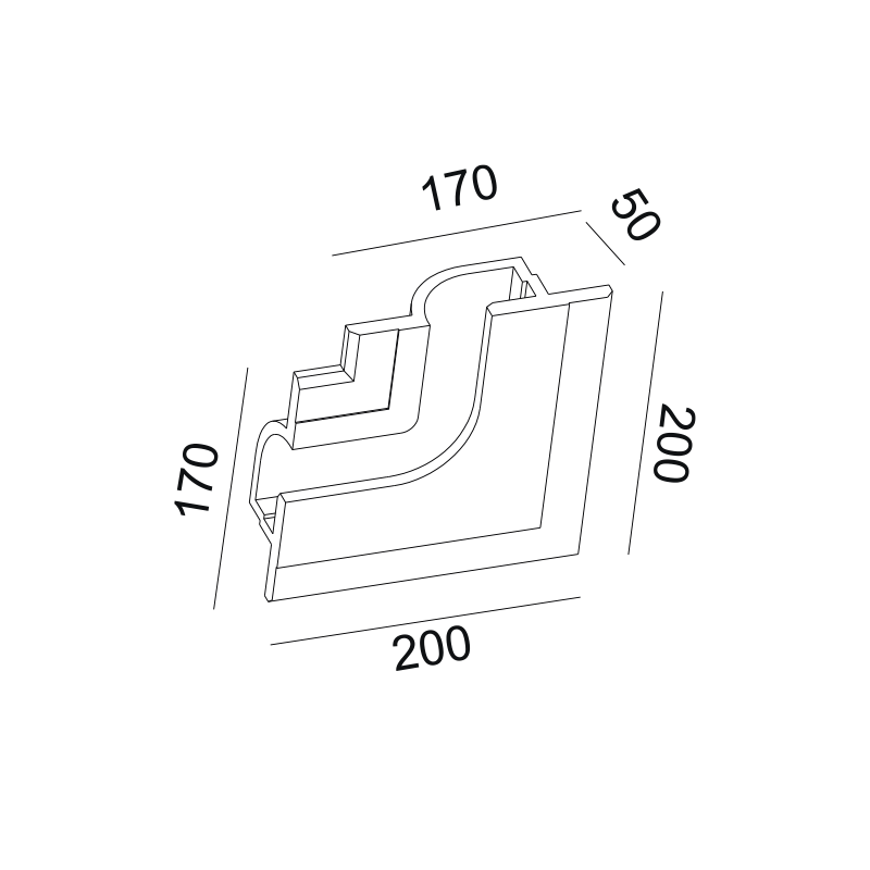 ^ΓΥΨΙΝΟ TRIMLESS ΦΩΤΙΣΤΙΚΟ ANDIE ΔΕΞΙΑ ΓΩΝΙΑ 20x20x5CM ^ΓΥΨΙΝΟ TRIMLESS ΦΩΤΙΣΤΙΚΟ ANDIE ΔΕΞΙΑ ΓΩΝΙΑ 20x20x5CM