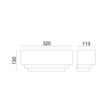 ^ΓΥΨΙΝΟ ΕΠΙΤΟΙΧΟ Φ/Σ1XΕ27 TABS 32x11,3x13CM ^ΓΥΨΙΝΟ ΕΠΙΤΟΙΧΟ Φ/Σ1XΕ27 TABS 32x11,3x13CM