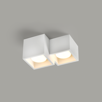 ΓΥΨΙΝΟ 2 ΤΕΤΡΑΓΩΝA Φ/Σ ΟΡΟΦΗΣ ΦΥΣΙΚΟ 265*235*150 GENI 2*GX53