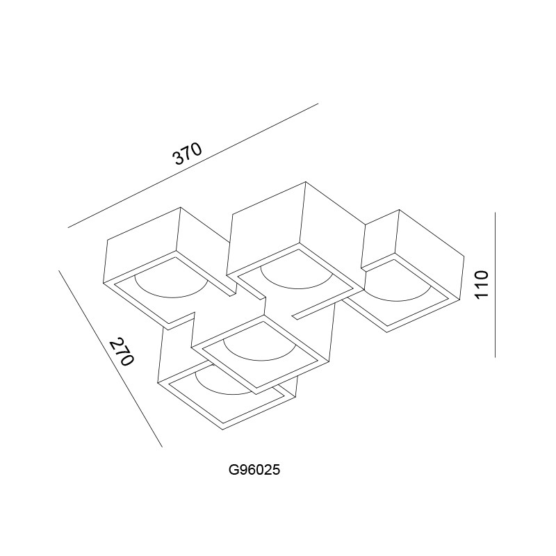 ΓΥΨΙΝΟ 5 ΤΕΤΡΑΓΩΝA Φ/Σ ΟΡΟΦΗΣ ΦΥΣΙΚΟ 370*270*150 GENI 5*GX53 ΓΥΨΙΝΟ 5 ΤΕΤΡΑΓΩΝA Φ/Σ ΟΡΟΦΗΣ ΦΥΣΙΚΟ 370*270*150 GENI 5*GX53