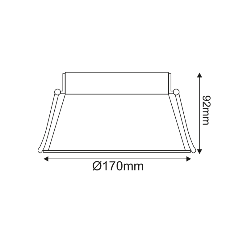 ^ ΣΠΟΤ TRIMLESS AR111 GLC ΜΟΝΟ ΜΑΥΡΟ Φ170xH92