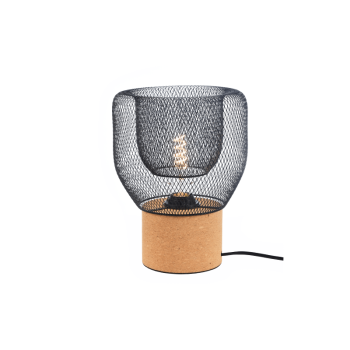 NETTO ΕΠΙΤΡΑΠΕΖΙΟ Φ/Σ 1ΧΕ27 ΦΕΛΛΟΣ+ΜΑΥΡΟ ΜΕΤΑΛΛΟ D22XH27CM  MARACU