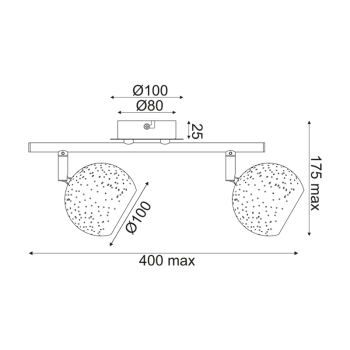NETTO ΕΠΙΤΟΙΧΟ Φ/Σ 2ΧG9 ΜΕΤΑΛΛΙΚΟ ΛΕΥΚΟ+ΟΡΕΙΧΑΛΚΟ 32Χ10Χ15,8CM PLANETARIO