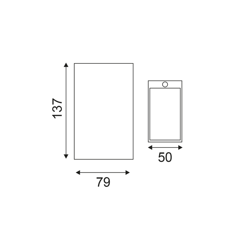 NETTO UP-DOWN CUBES 2X1W SMD EPISTAR LED 3000K 230V GREY