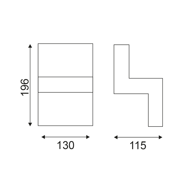 NETTO STAIR 8W COB EPISTAR LED 3000K 230V GREY