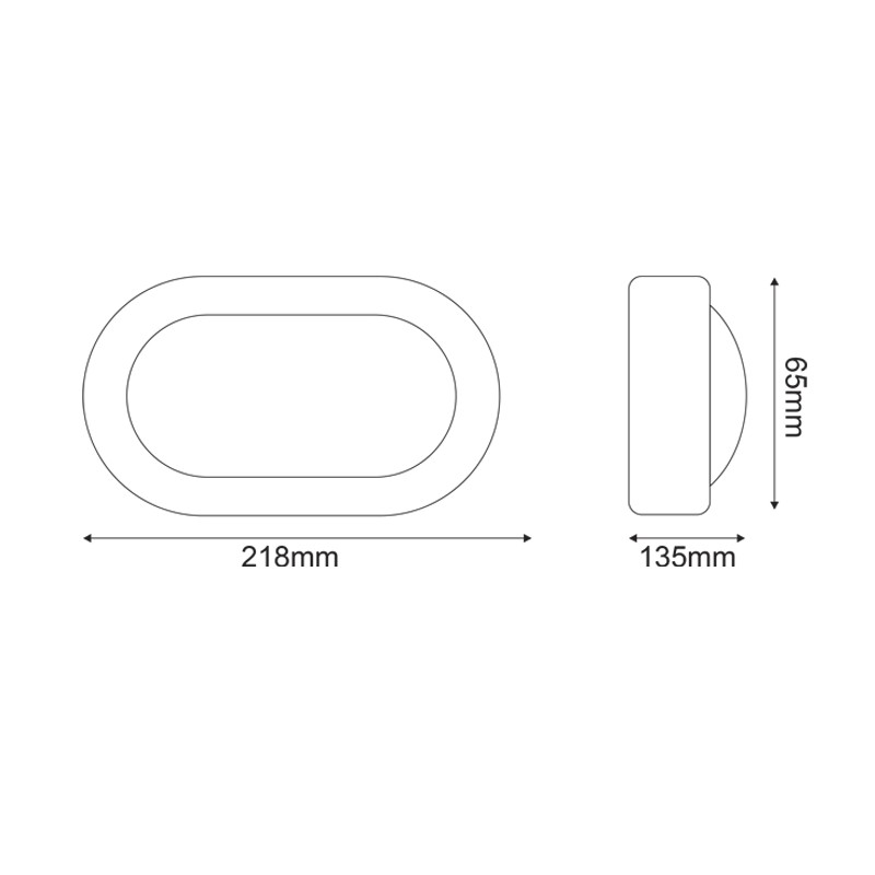 ΑΠΛΙΚΑ ΛΕΥΚΗ ΙΡ54 Ε27 max.40W 218x135x65mm RAL C3619Μ