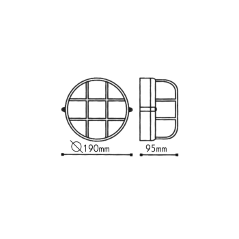 ΠΛΑΦΟΝΙΕΡΑ ΛΕΥΚΗ ΙΡ45 Ε27 60W RAL C3619M