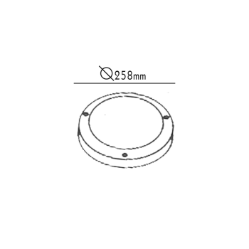 ΠΛΑΦΟΝΙΕΡΑ Νο8155 IP45 ΓΚΡΙ