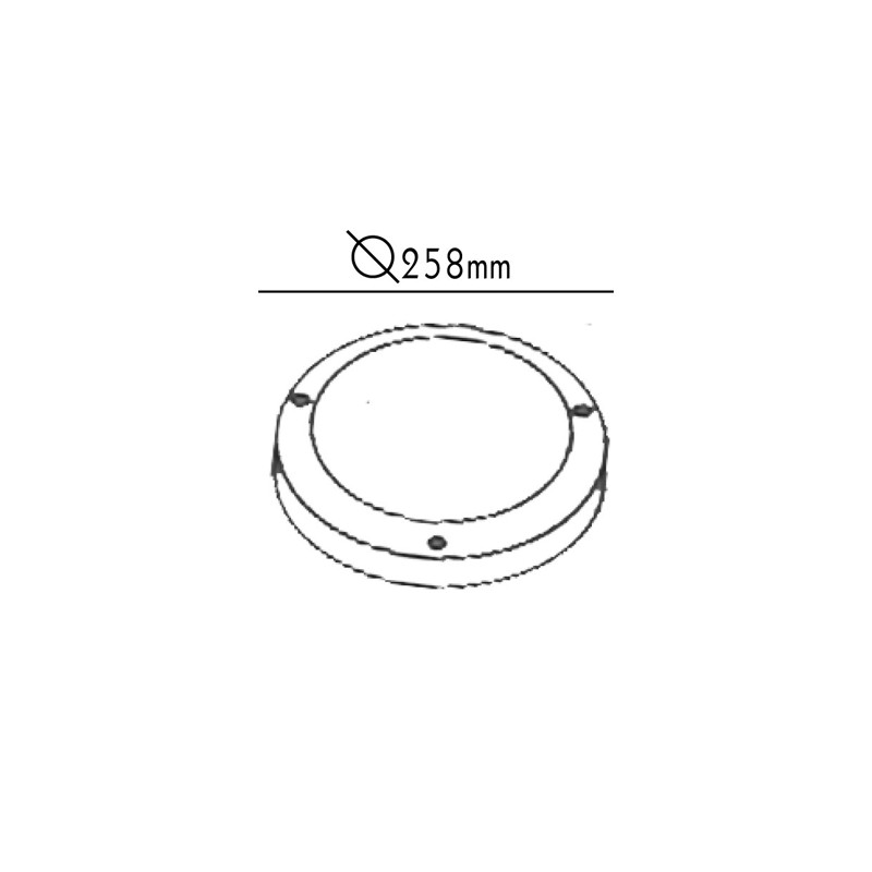 ΠΛΑΦΟΝΙΕΡΑ Νο8155 IP45 ΓΚΡΙ