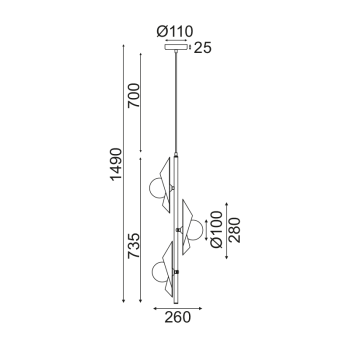 ^ΚΡΕΜΑΣΤΟ Φ/Σ 3ΧG9 ΧΡΥΣΟ/ΜΑΥΡΟ ΜΕΤ/ΚΟ + ΓΥΑΛΙ 26Χ26ΧΗ150CM POLYGON ^ΚΡΕΜΑΣΤΟ Φ/Σ 3ΧG9 ΧΡΥΣΟ/ΜΑΥΡΟ ΜΕΤ/ΚΟ + ΓΥΑΛΙ 26Χ26ΧΗ150CM POLYGON