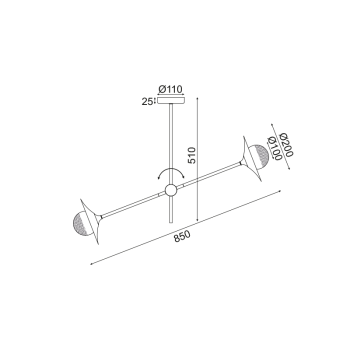 ^ΟΡΟΦΗΣ Φ/Σ 2ΧG9 ΟΡΕΙΧΑΛΚΟ/ΜΑΥΡΟ ΜΕΤ/ΚΟ + ΓΥΑΛΙ 85X20ΧΗ51CM LAYLA ^ΟΡΟΦΗΣ Φ/Σ 2ΧG9 ΟΡΕΙΧΑΛΚΟ/ΜΑΥΡΟ ΜΕΤ/ΚΟ + ΓΥΑΛΙ 85X20ΧΗ51CM LAYLA