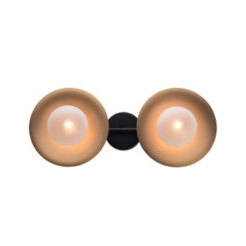 ^ΕΠΙΤΟΙΧΟ Φ/Σ 2ΧG9 ΟΡΕΙΧΑΛΚΟ/ΜΑΥΡΟ ΜΕΤ/ΚΟ + ΓΥΑΛΙ 20X47X18CM LAYLA