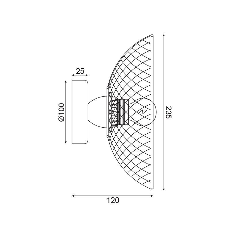 ^ΕΠΙΤΟΙΧΟ Φ/Σ 1ΧΕ27 ΜΑΥΡΟ ΜΕΤΑΛΛΙΚΟ D24Χ12CM KOBE ^ΕΠΙΤΟΙΧΟ Φ/Σ 1ΧΕ27 ΜΑΥΡΟ ΜΕΤΑΛΛΙΚΟ D24Χ12CM KOBE