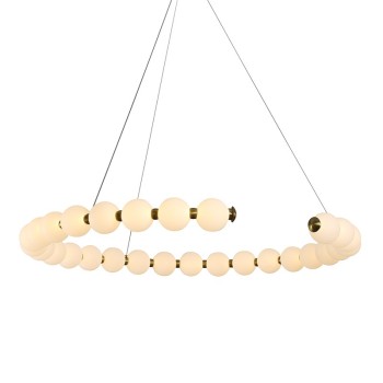 ΚΡΕΜΑΣΤΟ Φ/Σ LED 40W 3000LM 3000K IP20 ΧΡΥΣΟ ΑΛΟΥΜΙΝΙΟ + ΑΚΡΥΛΙΚΟ