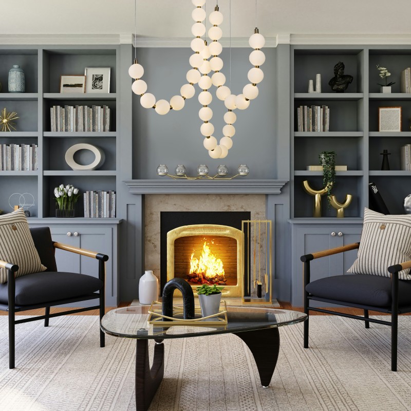 ΚΡΕΜΑΣΤΟ Φ/Σ LED 54W 4000LM 3000K IP20 ΧΡΥΣΟ ΑΛΟΥΜΙΝΙΟ + ΑΚΡΥΛΙΚΟ