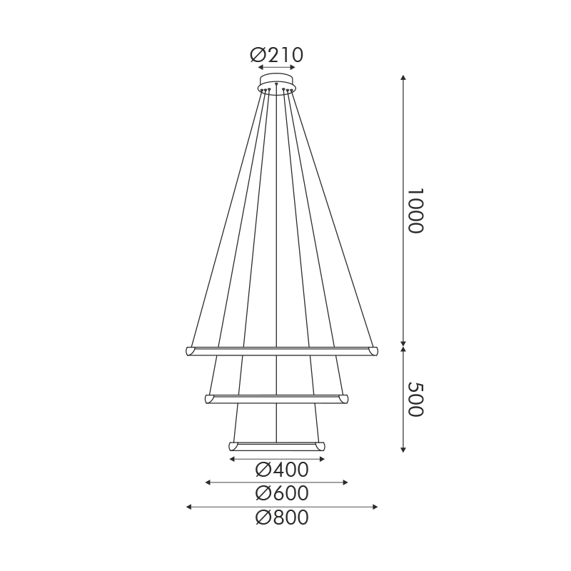 ΚΡΕΜΑΣΤΟ Φ/Σ LED 60W 4800LM CCT IP20   ΜΑΥΡΟ ΜΕΤΑΛΛΙΚΟ + ΑΚΡΥΛΙΚΟ

