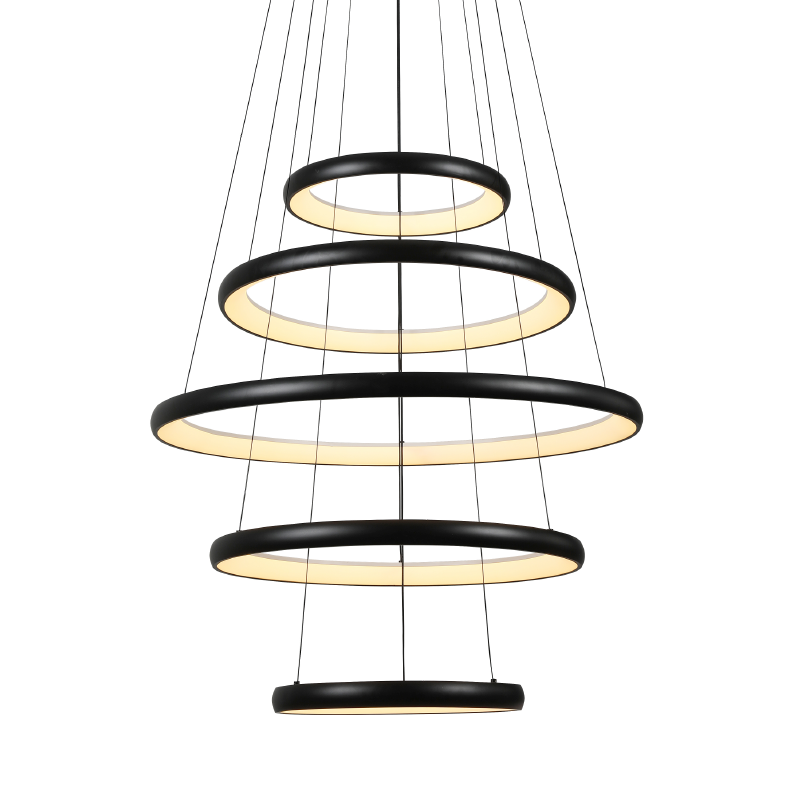 ΚΡΕΜΑΣΤΟ Φ/Σ LED 80W 6400LM CCT IP20 ΜΑΥΡΟ ΜΕΤΑΛΛΙΚΟ + ΑΚΡΥΛΙΚΟ