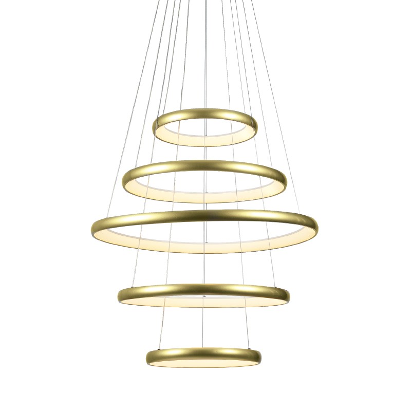 ΚΡΕΜΑΣΤΟ Φ/Σ LED 80W 6400LM CCT IP20 ΧΡΥΣΟ ΜΕΤΑΛΛΙΚΟ + ΑΚΡΥΛΙΚΟ