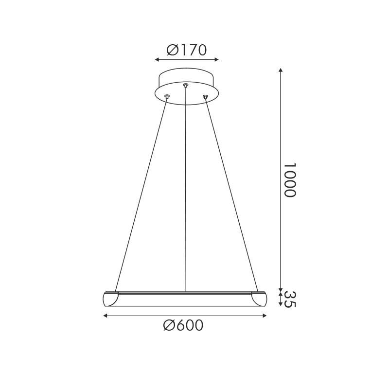 ΚΡΕΜΑΣΤΟ Φ/Σ LED 32W 2500LM CCT IP20  ΧΡΥΣΟ ΜΕΤΑΛΛΙΚΟ + ΑΚΡΥΛΙΚΟ