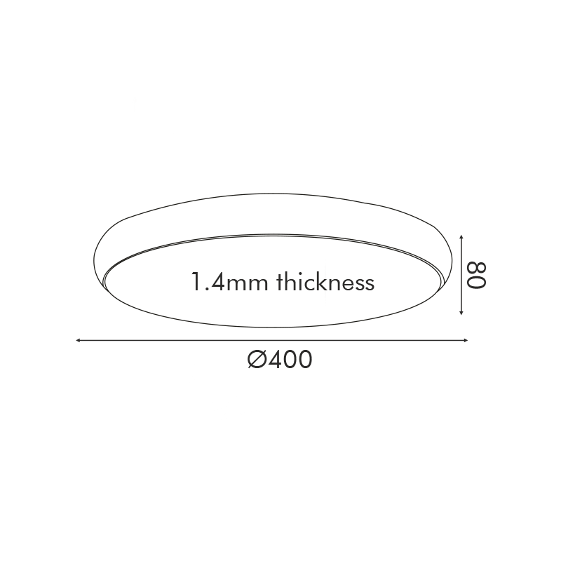 ΟΡΟΦΗΣ Φ/Σ LED 32W 2560LM  ΛΕΥΚΟ ΜΕΤ/ΚΟ D40XH8CM KALLISTA