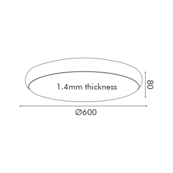 ΟΡΟΦΗΣ Φ/Σ LED 54W   4320LM  ΛΕΥΚΟ ΜΕΤ/ΚΟ D60XH8CM KALLISTA