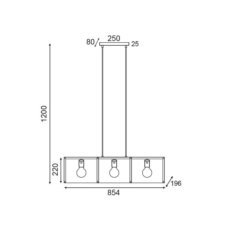 NETTO ΚΡΕΜΑΣΤΟ Φ/Σ 3ΧΕ27 ΜΑΥΡΟ ΜΕΤΑΛΛΙΚΟ 85X20XH120CM MORDOR NETTO ΚΡΕΜΑΣΤΟ Φ/Σ 3ΧΕ27 ΜΑΥΡΟ ΜΕΤΑΛΛΙΚΟ 85X20XH120CM MORDOR