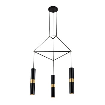 NETTO ΚΡΕΜΑΣΤΟ Φ/Σ 3XGU10 ΜΑΥΡΟ ΜΕΤΑΛΛΙΚΟ 56X49XH150CM DA VINCI