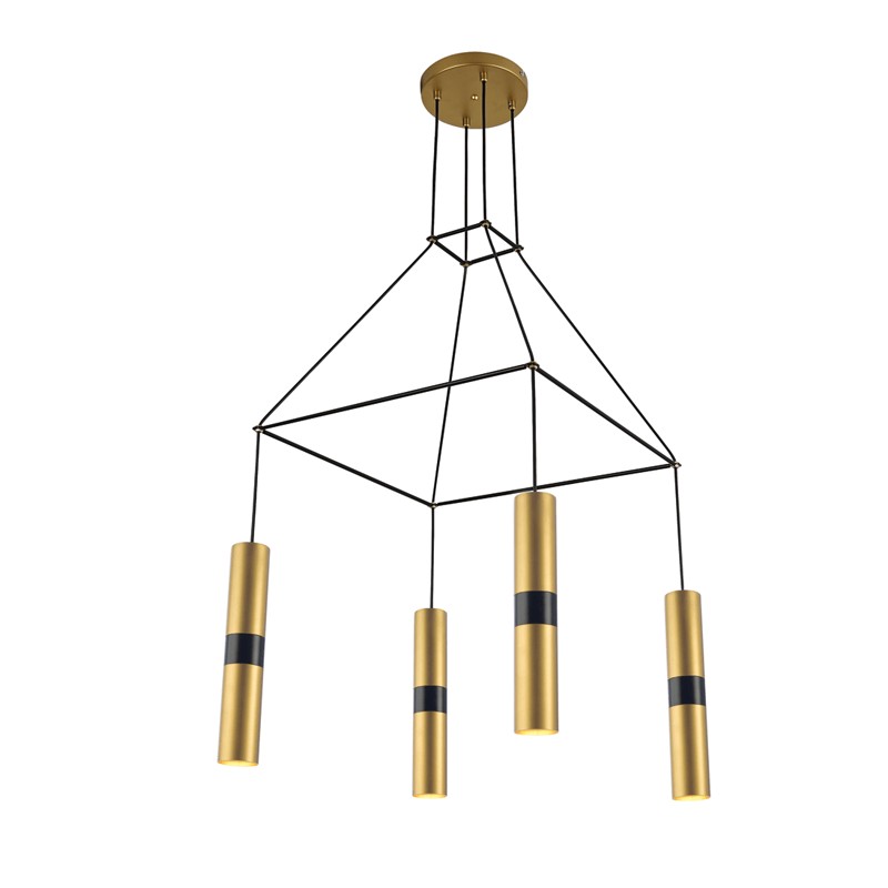 NETTO ΚΡΕΜΑΣΤΟ Φ/Σ 4XGU10 ΟΡΕΙΧΑΛΚΟ ΜΕΤΑΛΛΙΚΟ 56X56XH150CM DA VINCI