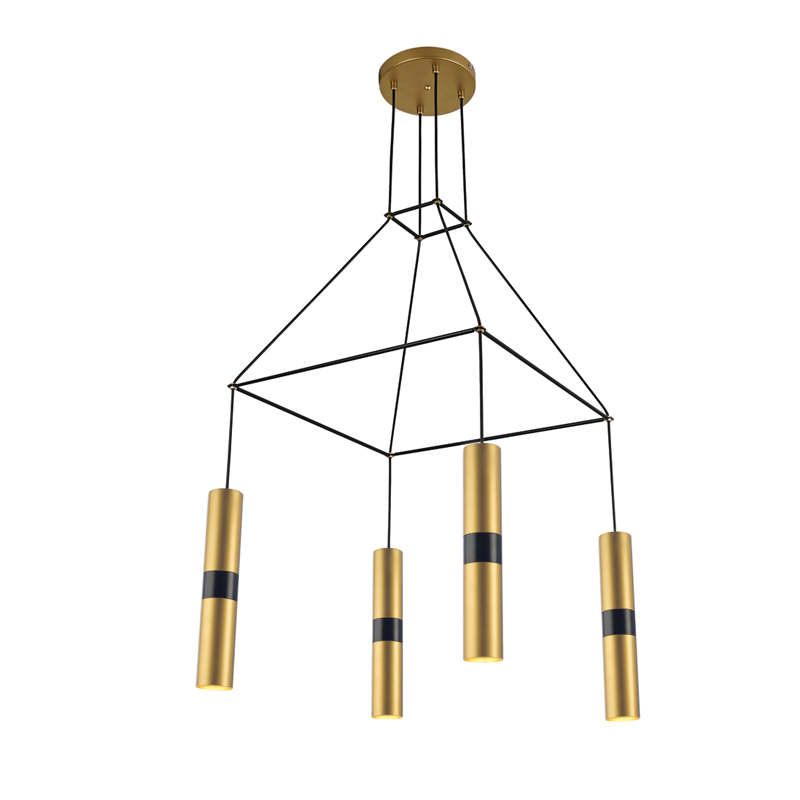 NETTO ΚΡΕΜΑΣΤΟ Φ/Σ 4XGU10 ΟΡΕΙΧΑΛΚΟ ΜΕΤΑΛΛΙΚΟ 56X56XH150CM DA VINCI