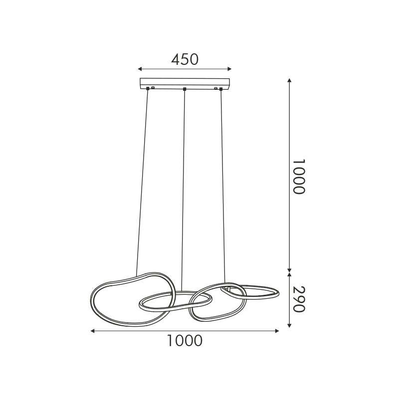 ΚΡΕΜΑΣΤΟ Φ/Σ LED 60W 4800LM CCT IP20 ΧΡΥΣΟ ΑΤΣΑΛΙ + ΑΚΡΥΛΙΚΟ