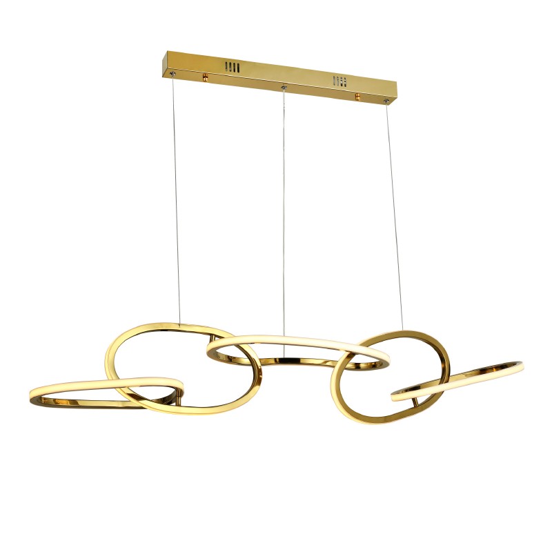 ΚΡΕΜΑΣΤΟ Φ/Σ LED 72W 5700LM CCT IP20 ΧΡΥΣΟ ΑΤΣΑΛΙ + ΑΚΡΥΛΙΚΟ