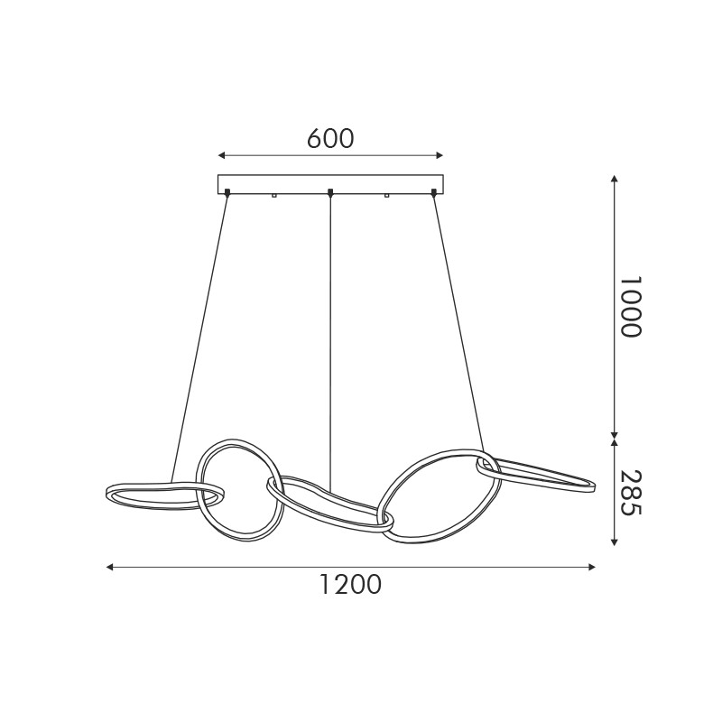 ΚΡΕΜΑΣΤΟ Φ/Σ LED 72W 5700LM CCT IP20 ΧΡΥΣΟ ΑΤΣΑΛΙ + ΑΚΡΥΛΙΚΟ