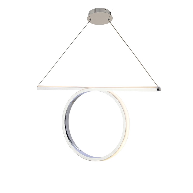 NETTO ΚΡΕΜΑΣΤΟ Φ/Σ LED 43W 3000K 2580LM ΧΡΩΜΙΟ ΑΛΟΥΜΙΝΙΟ 88Χ17ΧΗ120CM ZERO