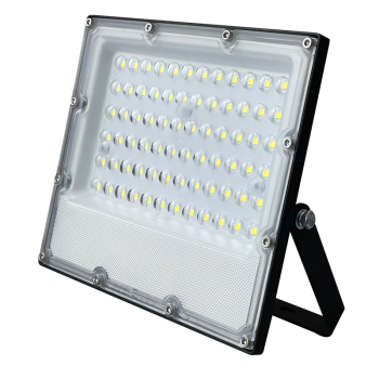  LED SMD BLACK FLOOD LUMINAIRE IP65 50W 3000K 5750Lm 100-277V AC RA80 IK08 5YRS BREATHING VALVE