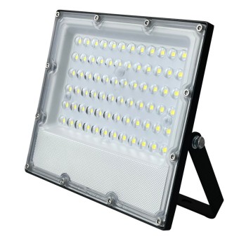  LED SMD BLACK FLOOD LUMINAIRE IP65 50W 6000K 6000Lm 100-277V RA80 IK08 5YRS BREATHING VALVE