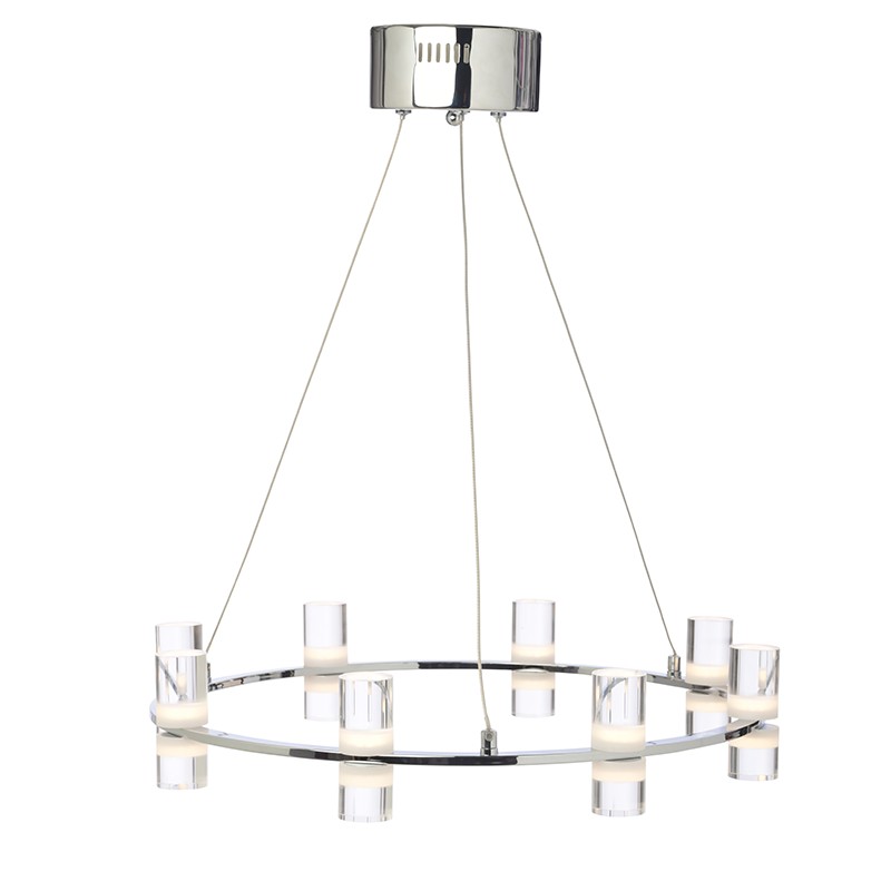 NETTO ΚΡΕΜΑΣΤΟ Φ/Σ LED2835 32W ΧΡΩΜΙΟ ΑΛΟΥΜΙΝΙΟ 3000Κ 2880LM D52XH131.5M IONIAN