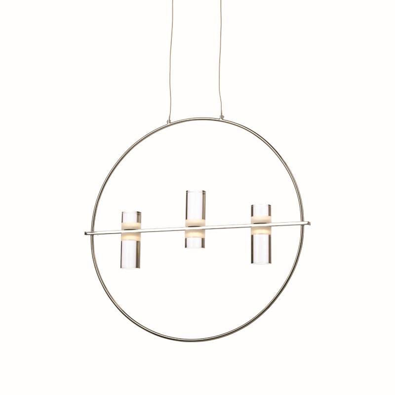 NETTO ΚΡΕΜΑΣΤΟ Φ/Σ LED2835 12W ΧΡΩΜΙΟ ΑΛΟΥΜΙΝΙΟ 3000Κ 1080LM D53XH173CM IONIAN