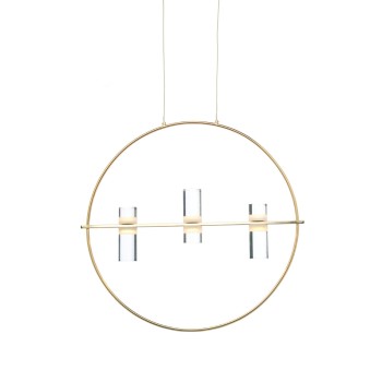 NETTO ΚΡΕΜΑΣΤΟ Φ/Σ LED2835 12W ΧΡΥΣΟ ΑΛΟΥΜΙΝΙΟ 3000Κ 1080LM D53XH173CM IONIAN