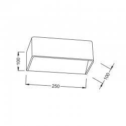 ΛΕΥΚΗ ΑΠΛΙΚΑ LED UP-DOWN PARALLEL 2X3W 230V 4000K 25000hrs NEPHELE