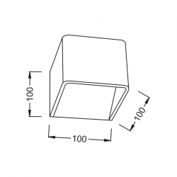 ΕΠΙΤΟΙΧΙΟ Φ/Σ LED ΜΑΥΡΟ UP-DOWN CUBE 1X3W 230V 3000K 30000hr NEPHELE