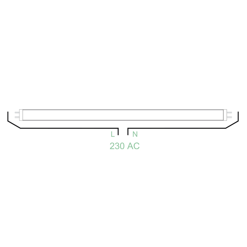 T8 LED GLASS 16W SMD 1320LM FRESH FOOD 320° 230V AC