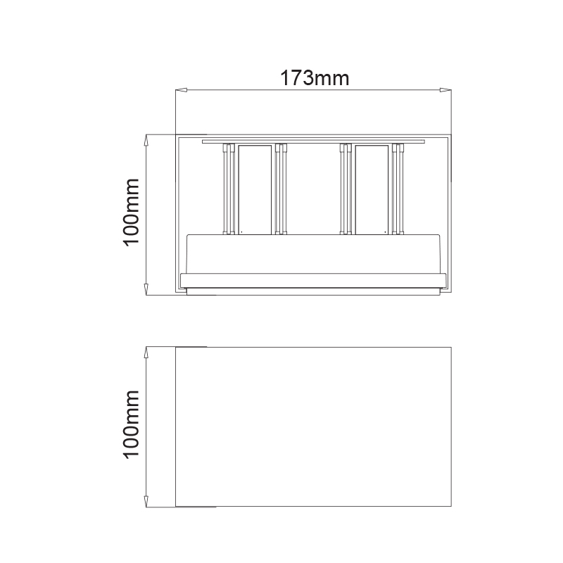 ^LED SMD WALL LUMINAIRE 12W 860LM 0-120° 230VAC 3.000K DARK GREY CRI80 IP54 30.000HRS