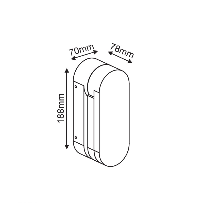 ^LED SMD WALL LUMINAIRE 10W 660LM 97° 230V AC 3.000K DARK GREY CRI80 IP65 30.000HRS