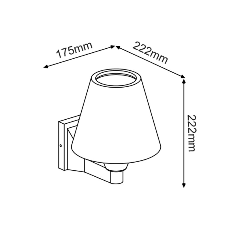 ^E27 WALL LUMINAIRE 230V AC DARK GREY IP65 MAX.15W LED LAMP ^E27 WALL LUMINAIRE 230V AC DARK GREY IP65 MAX.15W LED LAMP