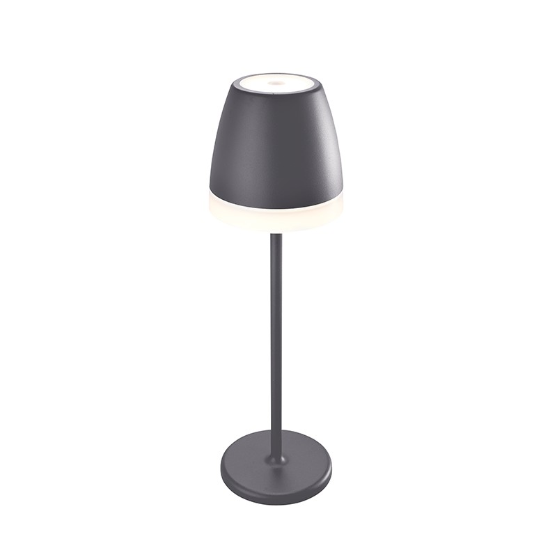 ^LED SMD TABLE BATTERY LUMINAIRE 2W 150LM 38° 3.000K DARK GREY CRI80 IP54